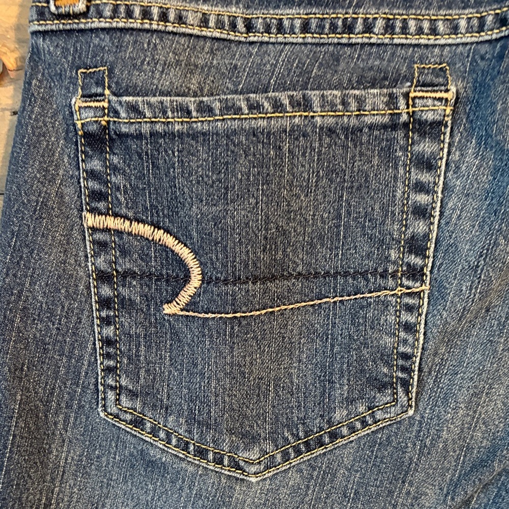 Great Condition- American Eagle Outfitters Denim Capris - Sz 10 - Picture 10 of 14